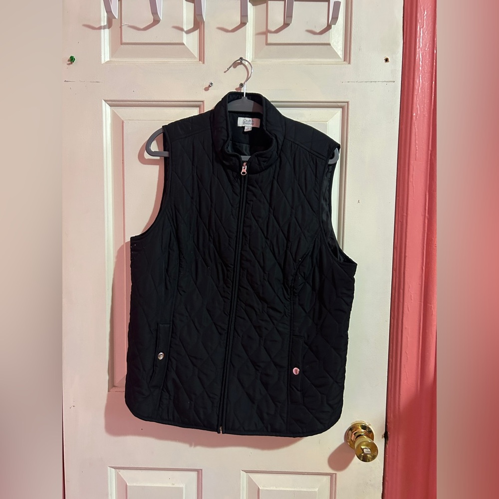 Croft & Barrow Black Quilted Vest